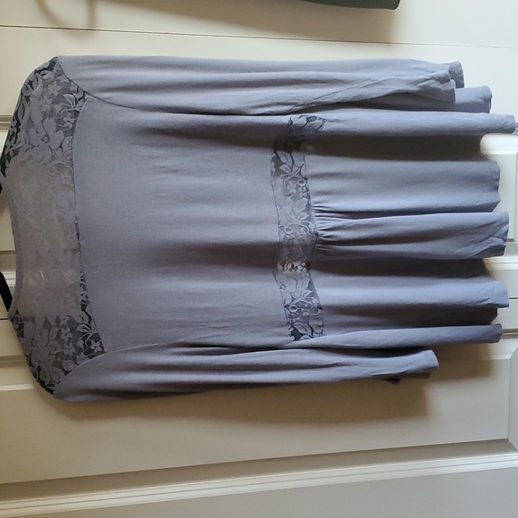 Gray lace sweater cardigan - Picture 2 of 5